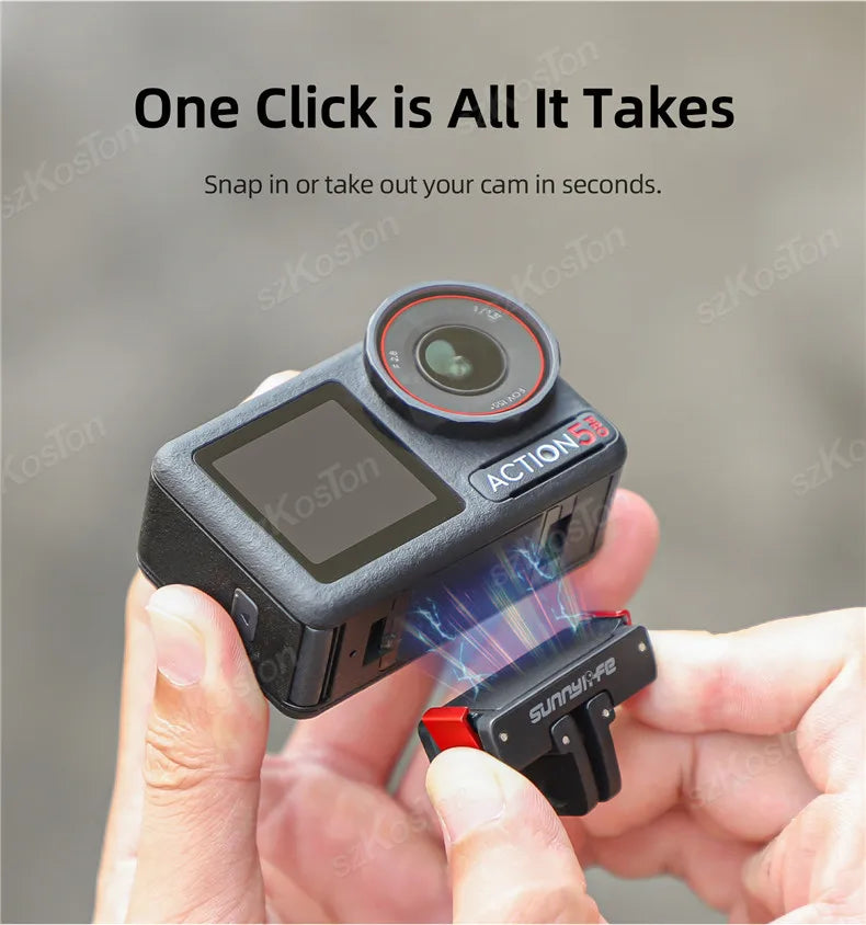 Magnetic Adapter For DJI Osmo Action 5 Pro OSMO 360 / NANO Quick-release Plate for DJI Action 6 4 3 Camera Expansion Accessories
