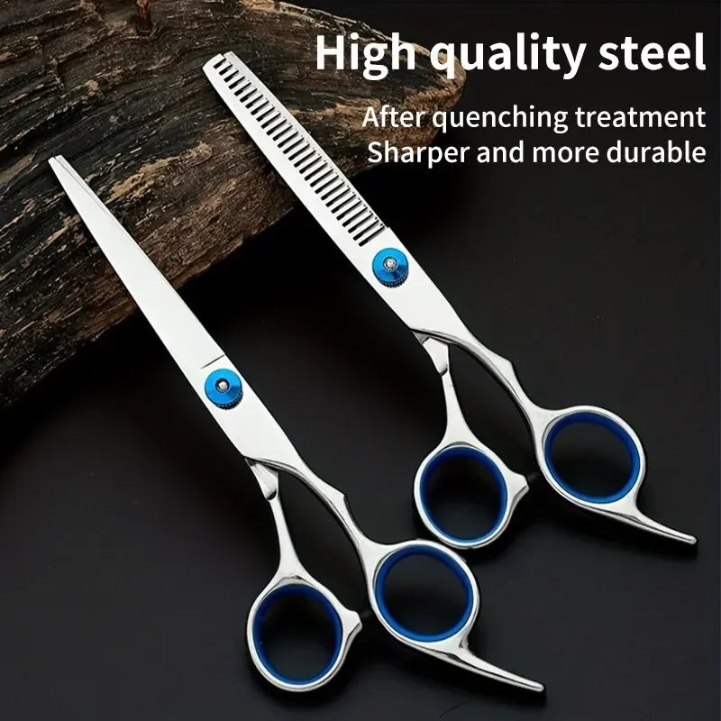 Professional Hairdressing Scissors Stainless Steel Cutting Thinning Barber Shear for Home Salon Use