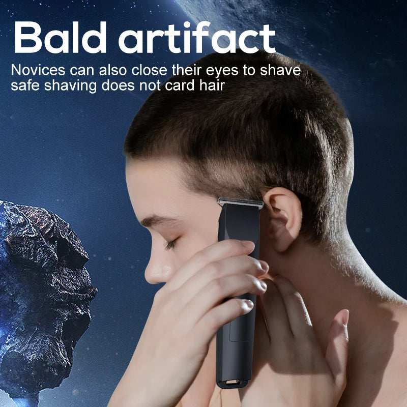 Small hair clipper for home use, replaceable nozzle supports USB charging, small size and easy to carry.