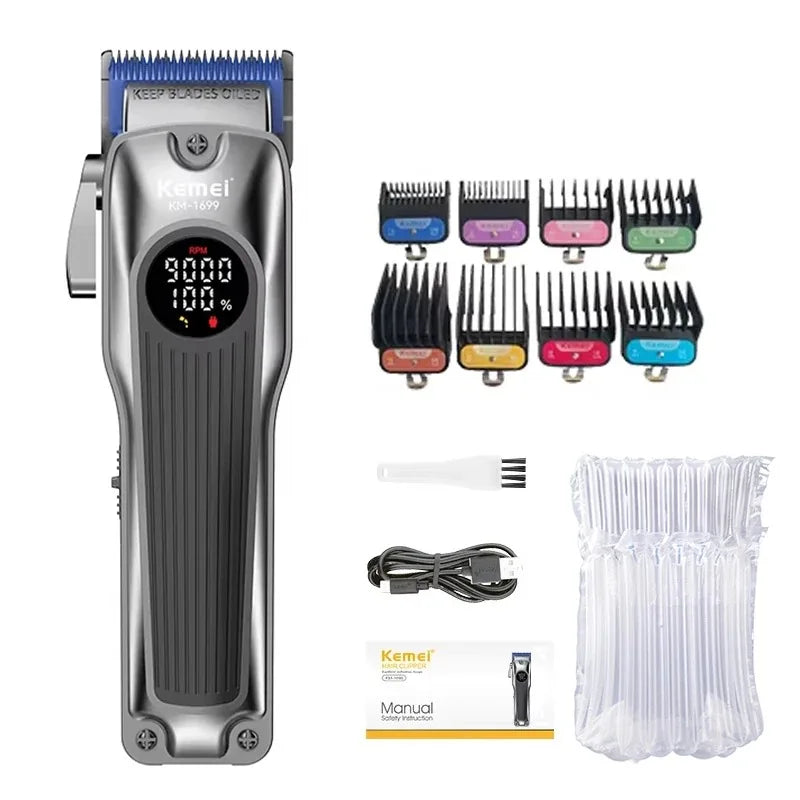 Kemei KM-1699 Electric Hair Clippers KM-1772 USB Rechargeable Hair Trimmer KM-T366 Men Shaver Cordless Haircut Machine 9000rpm