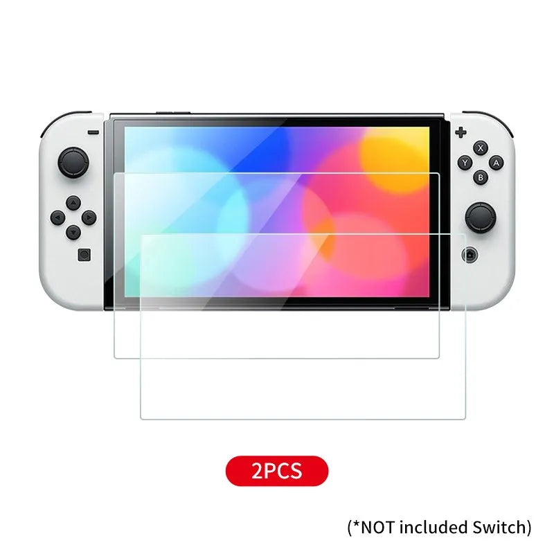 Screen Protector Tempered Glass Compatible with Nintendo Switch OLED 9H HD Clear Protector Film for NS Switch OLED Accessories