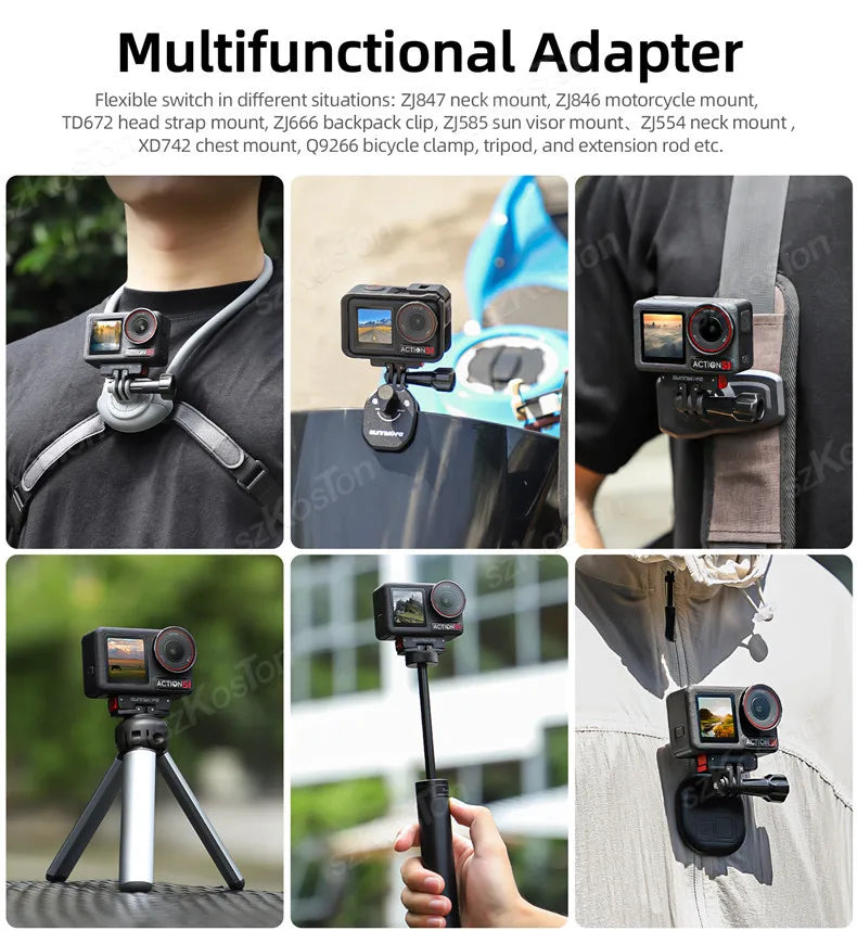 Magnetic Adapter For DJI Osmo Action 5 Pro OSMO 360 / NANO Quick-release Plate for DJI Action 6 4 3 Camera Expansion Accessories