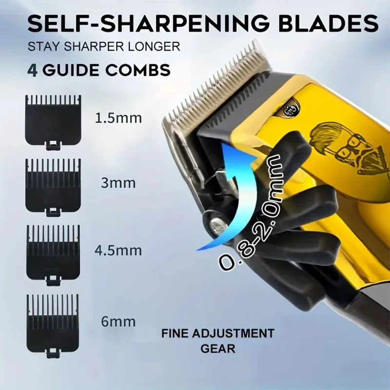 USB Vintage T9 Hair Trimmer - Rechargeable Cordless Hair Clipper w/Nose Hair Trimmer Kit Retro barber Men's Gifts Kit