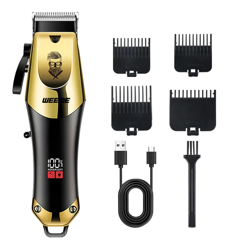 USB Vintage T9 Hair Trimmer - Rechargeable Cordless Hair Clipper w/Nose Hair Trimmer Kit Retro barber Men's Gifts Kit