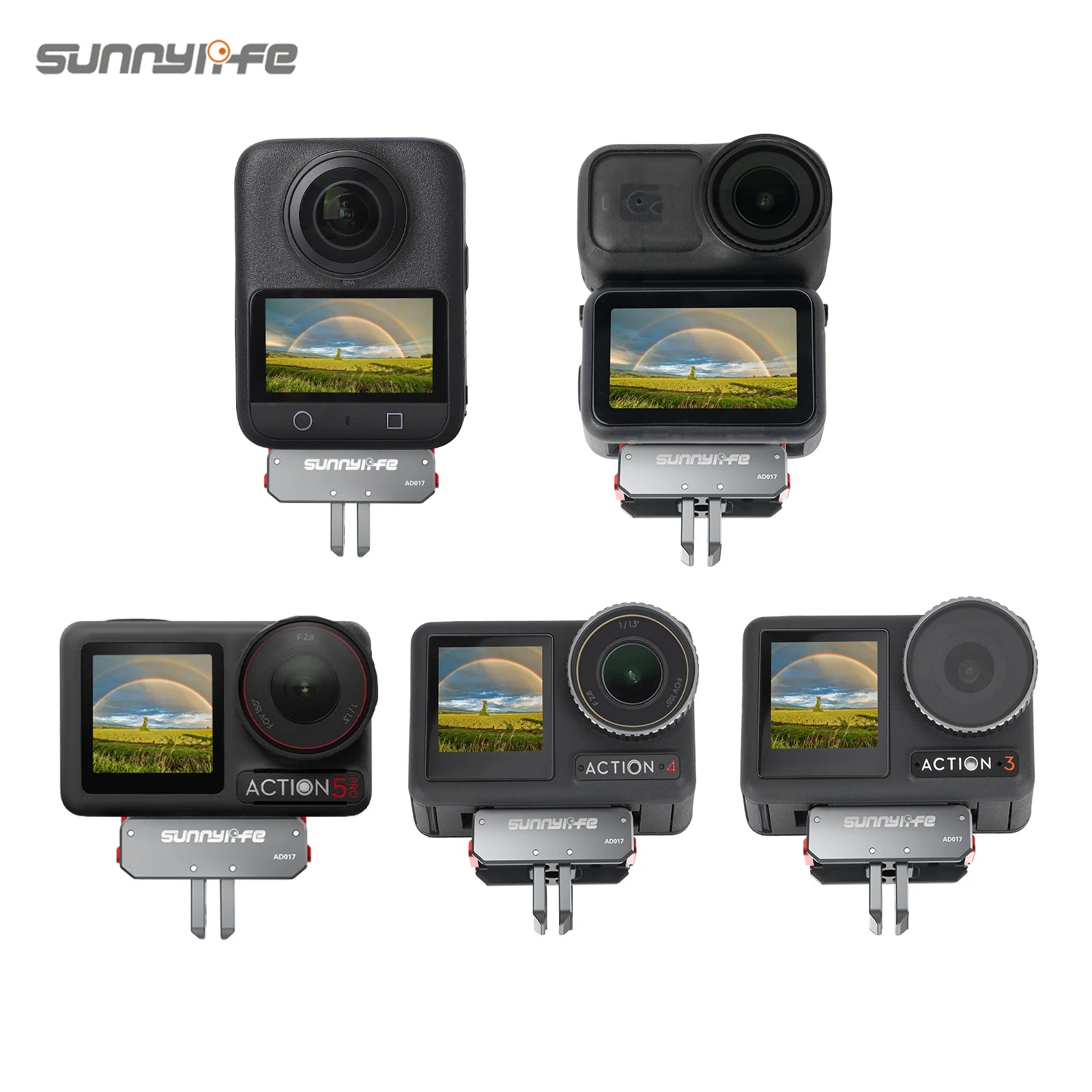 Magnetic Adapter For DJI Osmo Action 5 Pro OSMO 360 / NANO Quick-release Plate for DJI Action 6 4 3 Camera Expansion Accessories