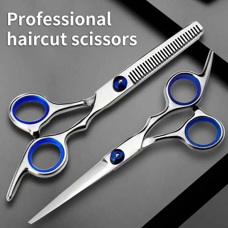 Professional Hairdressing Scissors Stainless Steel Cutting Thinning Barber Shear for Home Salon Use